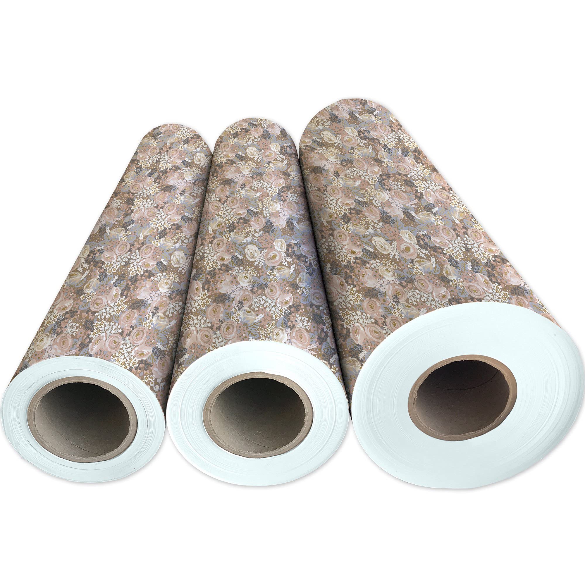 Jillson Roberts Bulk Gift Wrapping Paper - 833 Feet x 30 Inches, Bouquet Design, Full Ream for Holiday, Birthday & Wedding Presents - Perfect for Retail Stores, Gift Shops & Party Decorations