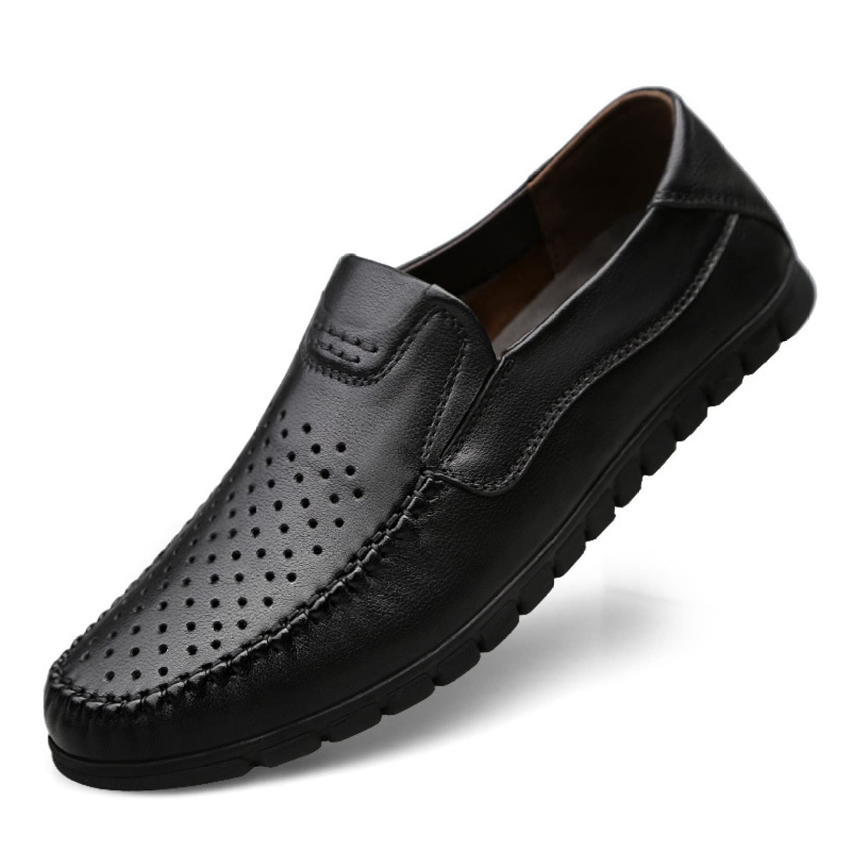 Men's Casual Slip-On Driving Shoes | Breathable Soft Leather Penny Loafers | Handmade Dress Shoes for Men | Perfect for Outdoor Activities & Business Casual Wear
