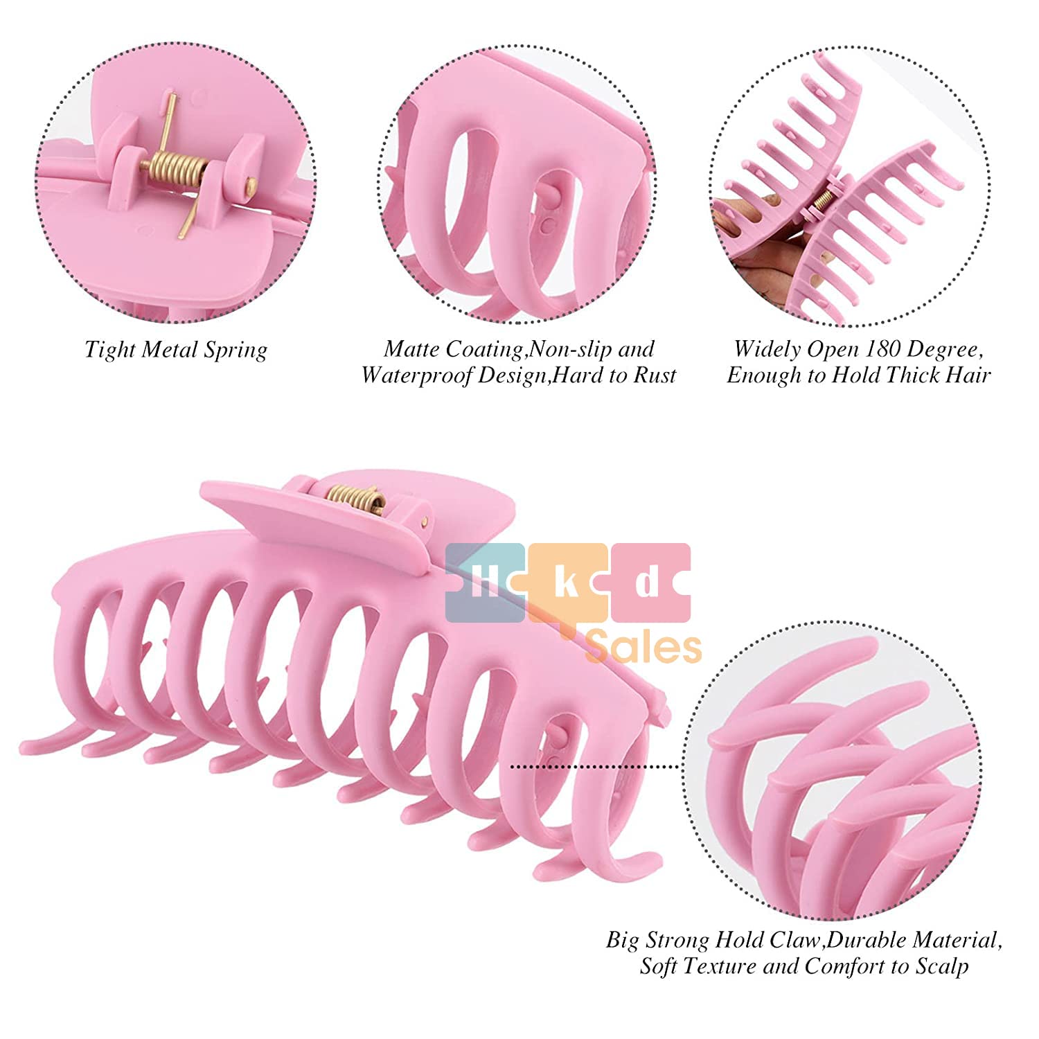 Stylish Acrylic Large Hair Clips for Women - 4