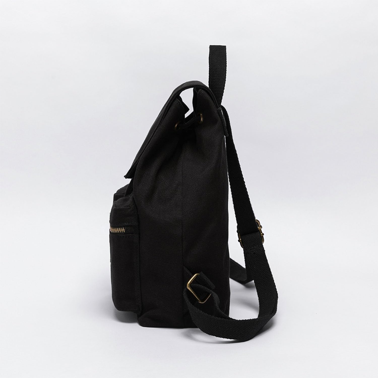 Korean Style Women's Canvas Backpack - Casual Drawstring Travel Bag for College & Outings