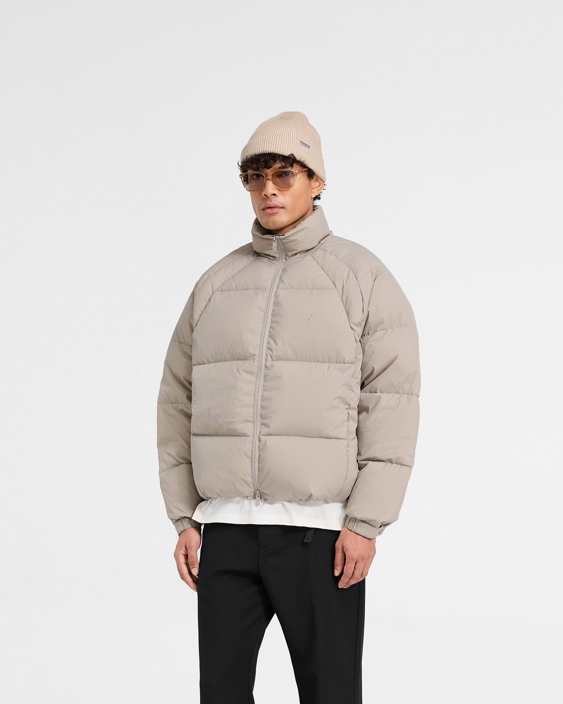 Women's Funnel Neck Puffer Jacket - Dune Color Winter Coat for Cold Weather | Perfect for Outdoor Activities, Skiing & Casual Wear