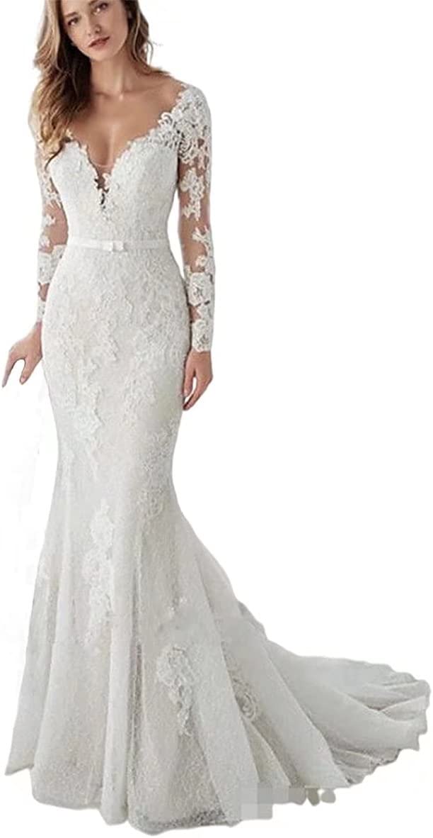 Elegant Lace Wedding Dresses for Women 2024 | Beach Bridal Gowns | Perfect for Beach Weddings, Destination Ceremonies & Romantic Photos