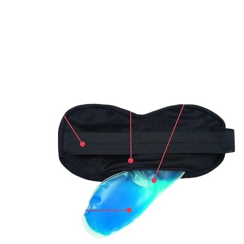 JUDEE Reusable Cooling Gel Eye Mask for Puffy Eyes & Dark Circles Relief - Soft Plush Cold Compress for Migraine, Redness & Stress - Perfect for Sleeping, Travel & Post-Workout Recovery