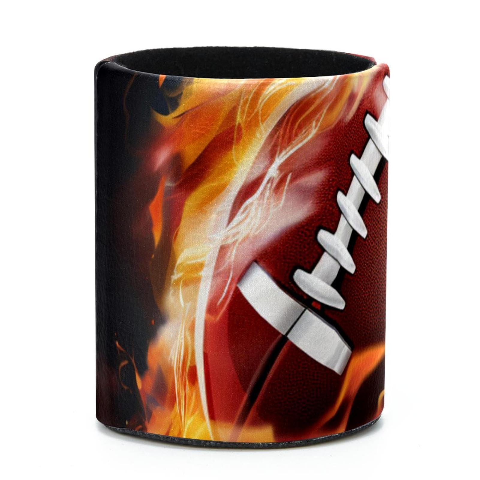 Stylish American Football & Fire-Themed Pen Holder for Desk - Premium Pen Organizer & Desk Accessories for Office, Home, or School Use