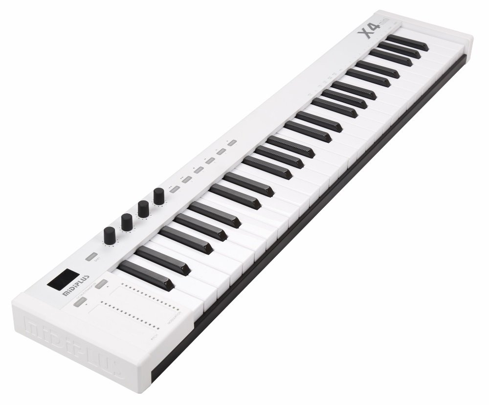 MIDIPLUS X4 Mini MIDI Keyboard Controller - 32 Keys, USB Powered, Portable & Lightweight for Music Production, Studio Recording & Live Performance (White)