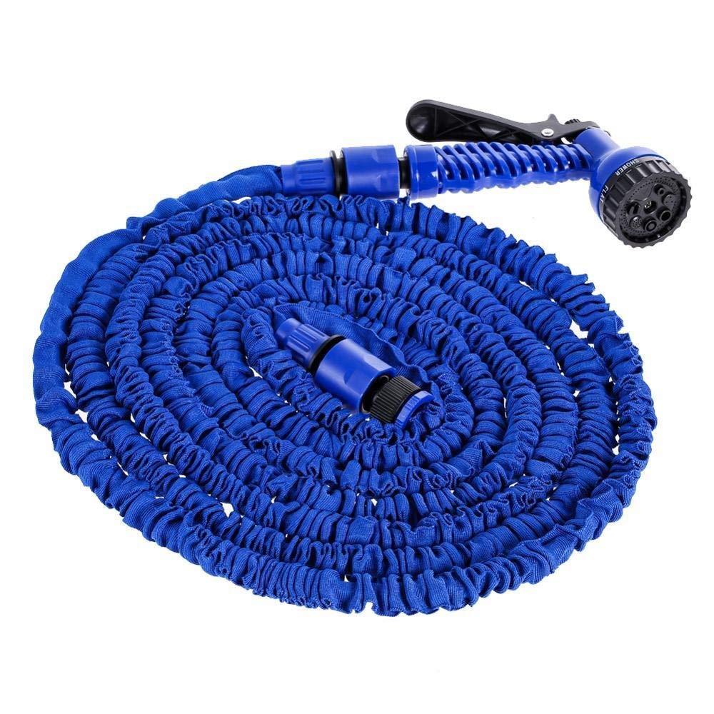 Expandable Garden Hose 175ft - Flexible Water Hose with Spray Gun for Car Washing, Lawn Watering & Outdoor Cleaning (Blue) | Durable, Lightweight & Leak-Proof | Perfect for Gardening, Washing Cars & Backyard Use