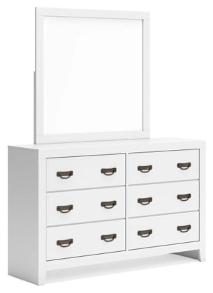 Binterglen Modern Panel Bedroom Set - Queen Size Bed Frame, Nightstand & Dresser - Elegant Wooden Bedroom Furniture for Home Decor - Perfect for Master Bedroom, Guest Room & Apartment
