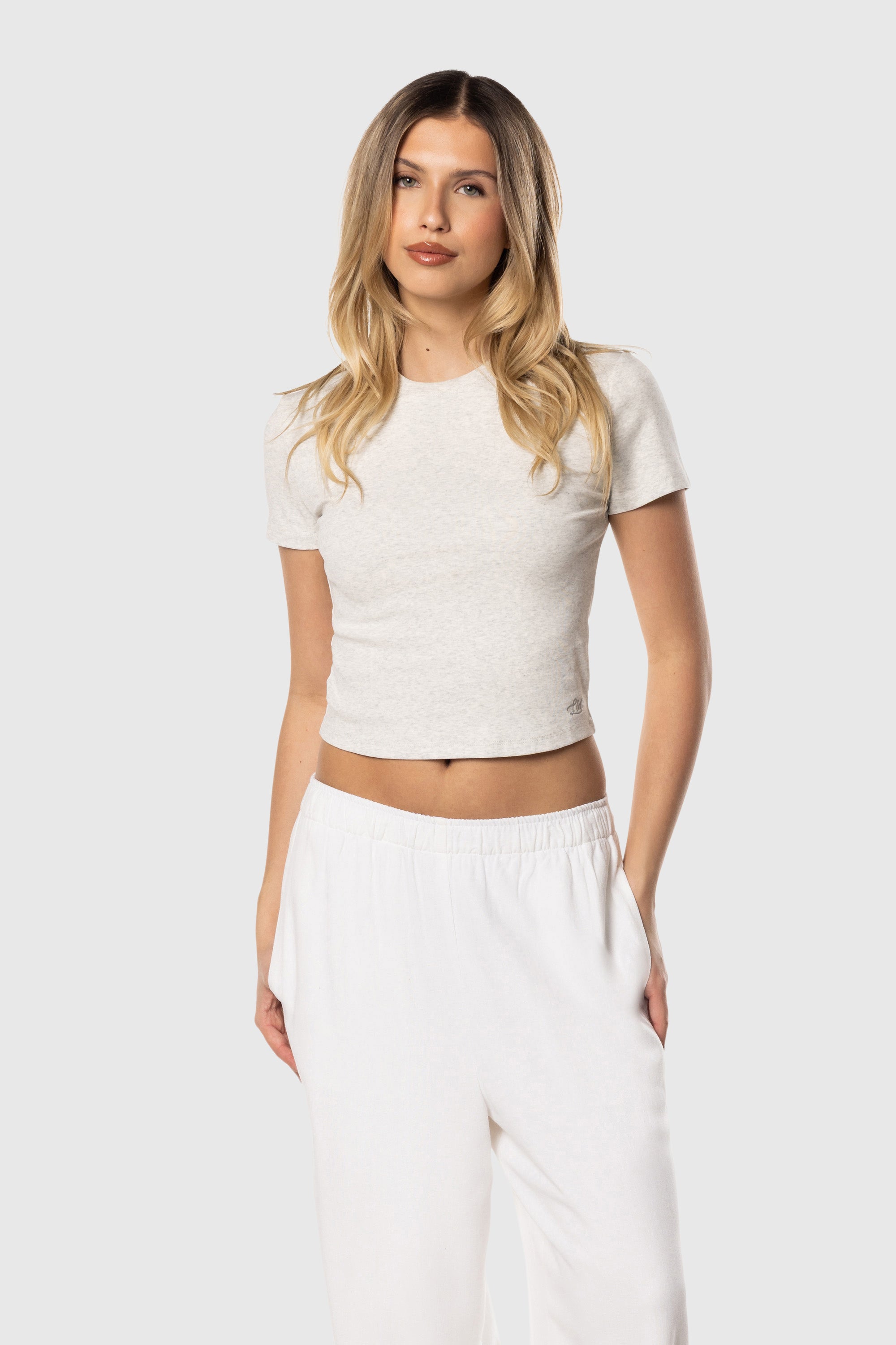 Soft and Comfortable Baby Tee in Ash Gray - Perfect for Casual Wear, Layering, and Everyday Outfits