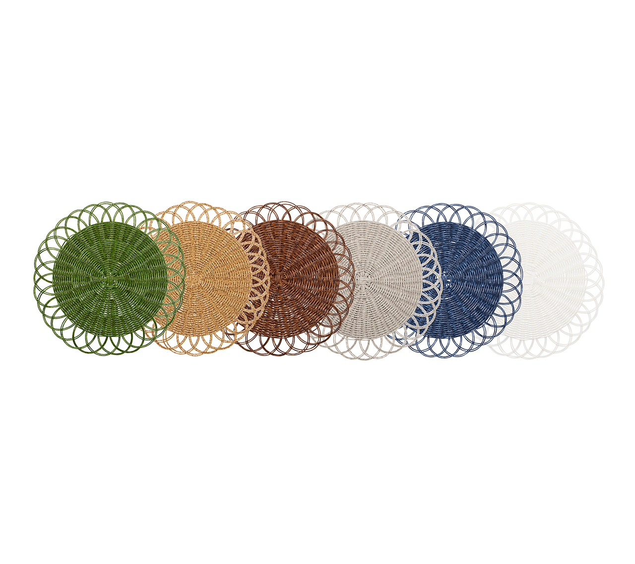 Alfresco Placemats - Waterproof Outdoor Dining Mats for Picnics, BBQs & Patio Use - Set of 4 Durable Table Mats for Summer Entertaining
