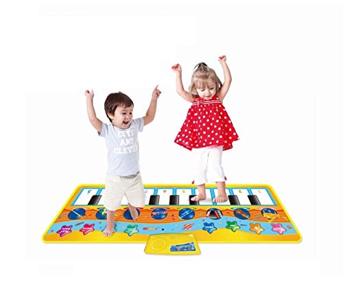 Kids Piano Dance Mat - Play & Record Musical Floor Keyboard Playmat for Boys & Girls - Fun Birthday Gift for Toddlers & Preschool Classroom Activity