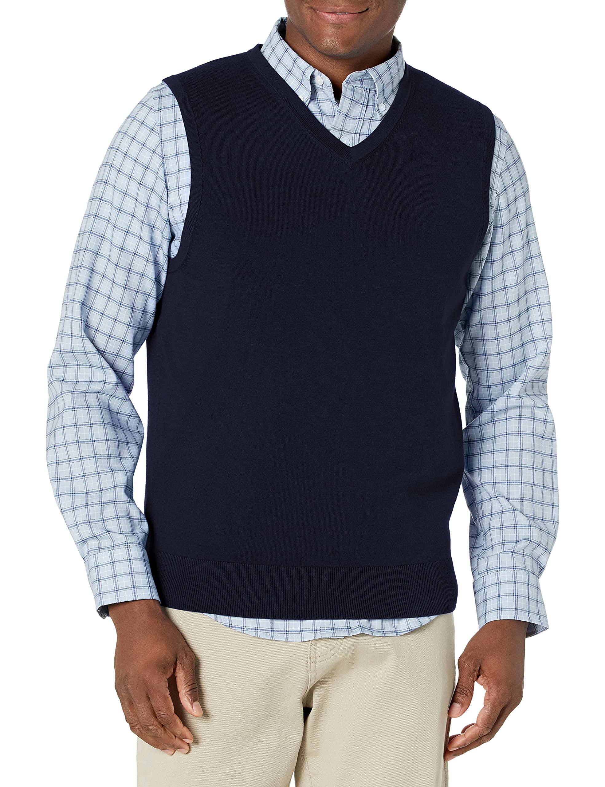 Cutter & Buck Men's Machine Washable Lakemont V-Neck Sweater Vest - Lightweight & Comfortable for Office, Casual Wear & Layering