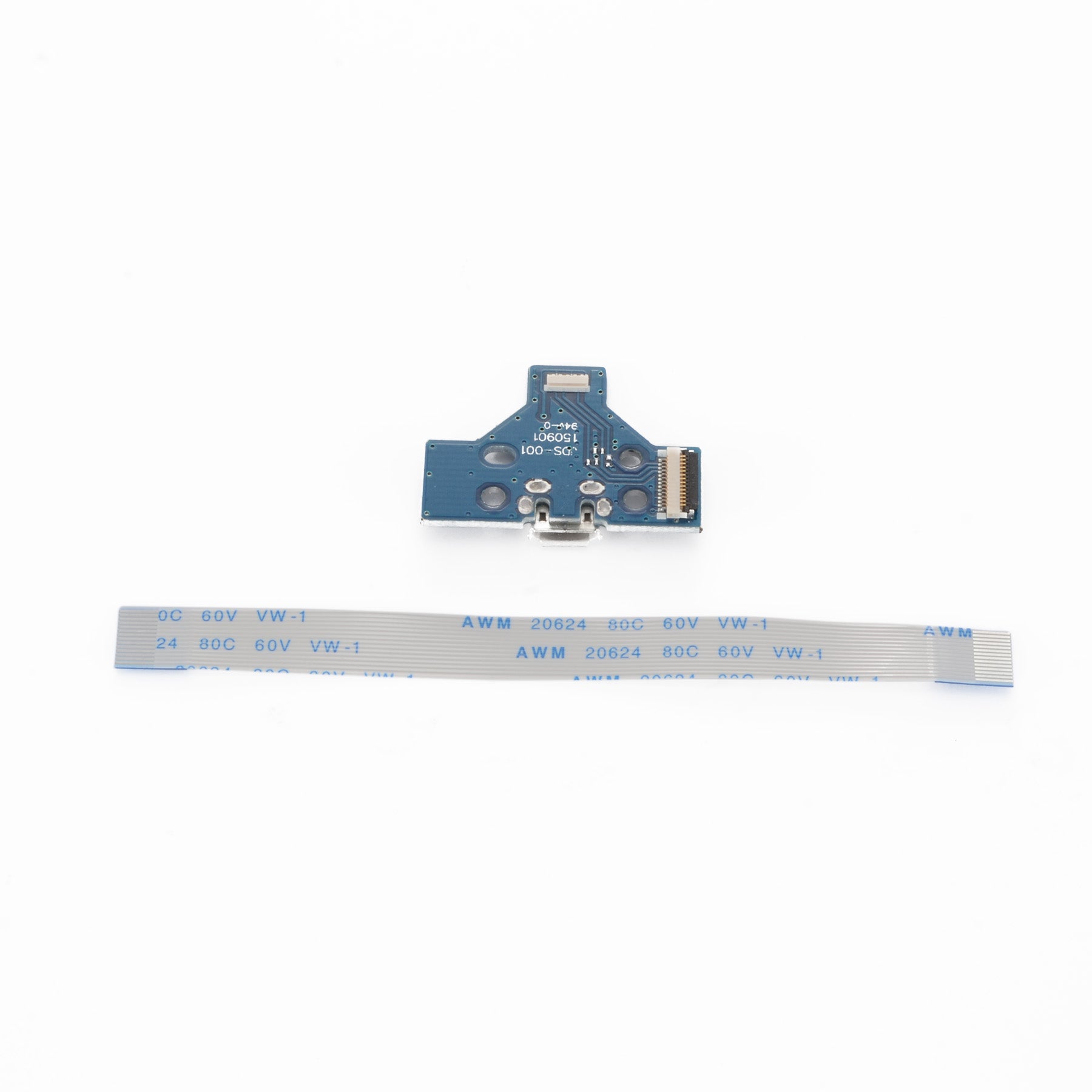 eXtremeRate 10-Pack PS4 Controller Repair Kit - 14-Pin Charging Port PCB Board & Flex Cable Replacement Parts (GP4F0042) for DIY Fixes & Maintenance
