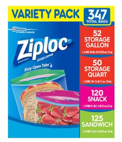 347-Pack Variety Storage Bags | Reusable Food, Snack & Household Organizer | Perfect for Meal Prep, Travel & Home Organization