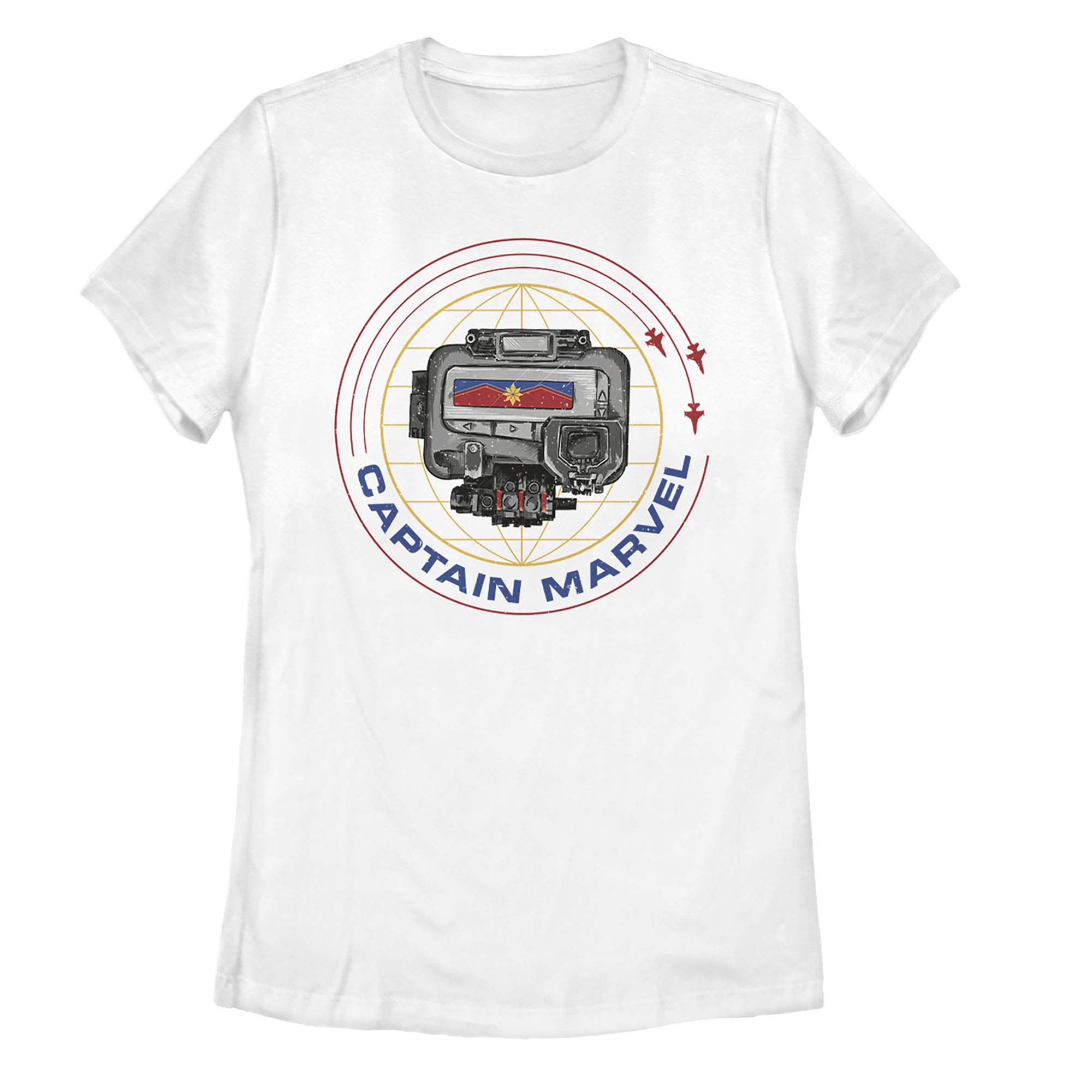 Marvel Women's Captain Galactic Pager Graphic T-Shirt | Superhero Tee for Women | Casual Wear & Cosplay Outfit