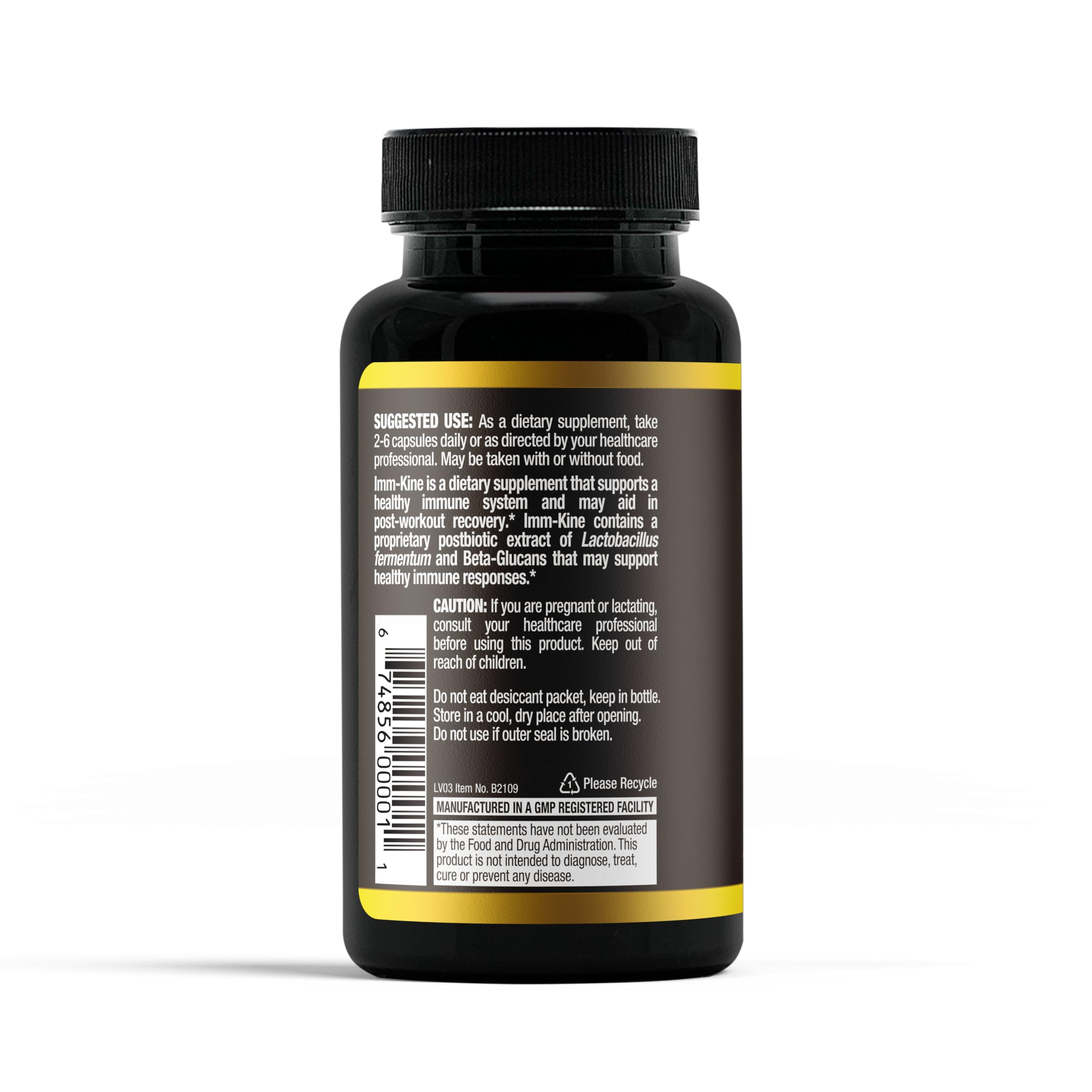 Imm-Kine Advanced Immune Support Supplement with Beta Glucans & Proprietary Immunostimulatory Postbiotic - 60 Capsules for Daily Immune System Boost, Cold & Flu Season Defense, and Overall Wellness Support