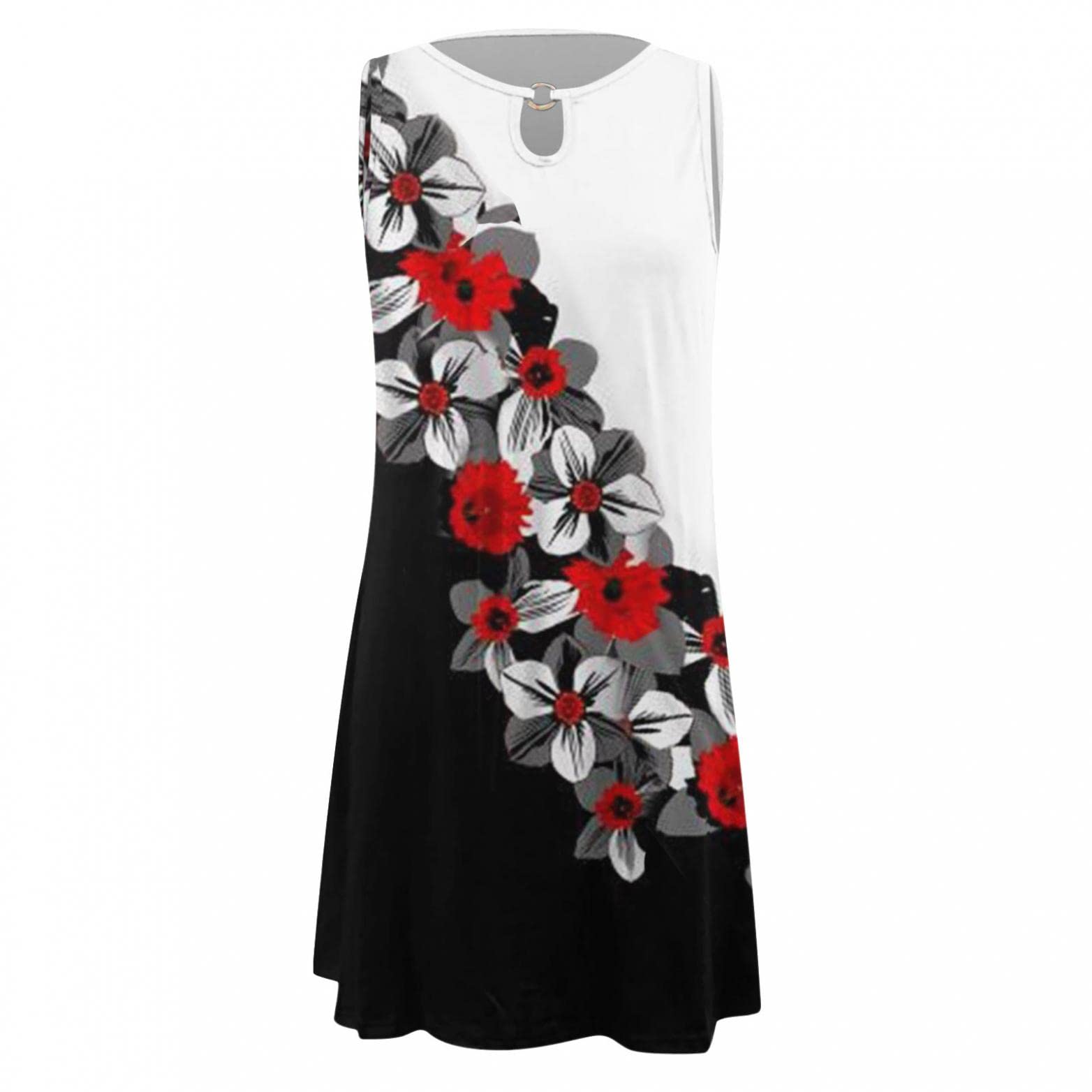 Women's Summer Sundress - Casual V-Neck T-Shirt Dress, Plus Size Beach Cover Up & Formal Dress | Perfect for Vacation, Pool Party, and Everyday Wear