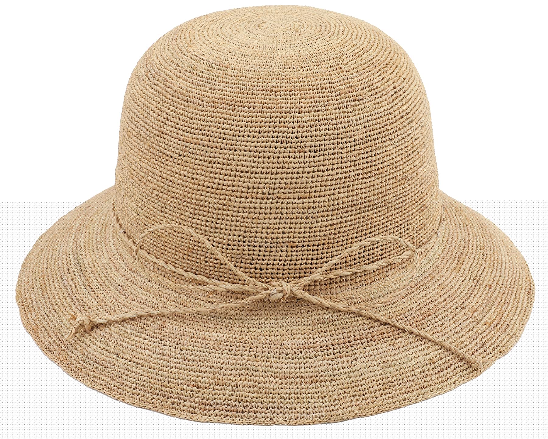 Melesh Women's Bucket Hat - Fashionable Straw Sun Hat for Summer, Beach & Outdoor Activities - UV Protection Wide Brim Hat for Women's Casual Wear, Travel and Vacation