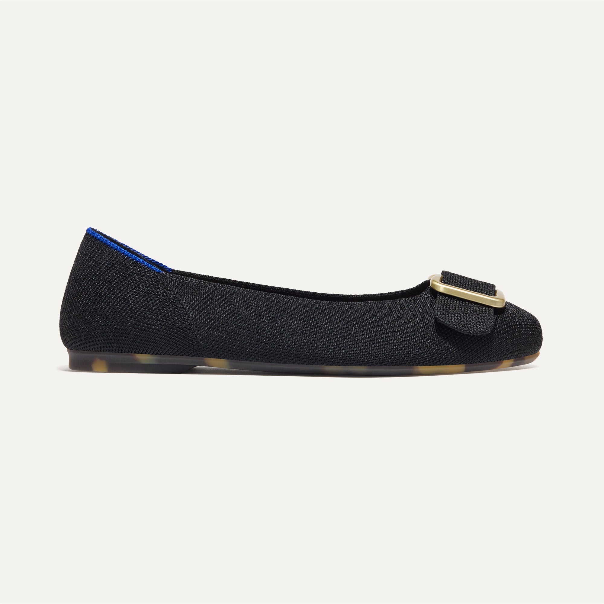 Emblem Ballet Flat Shoes for Women - Comfortable Black Slip-On Flats | Perfect for Work, Office, and Casual Wear