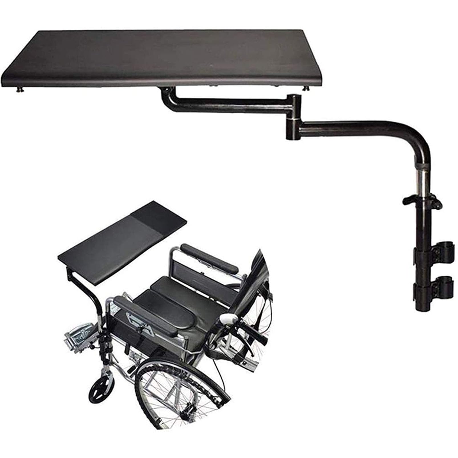 Adjustable Wheelchair Lap Tray for Adults - Height & Distance Customizable for Writing, Reading, Eating - Durable Wheelchair Accessories for Computer Work, Chess & Daily Activities