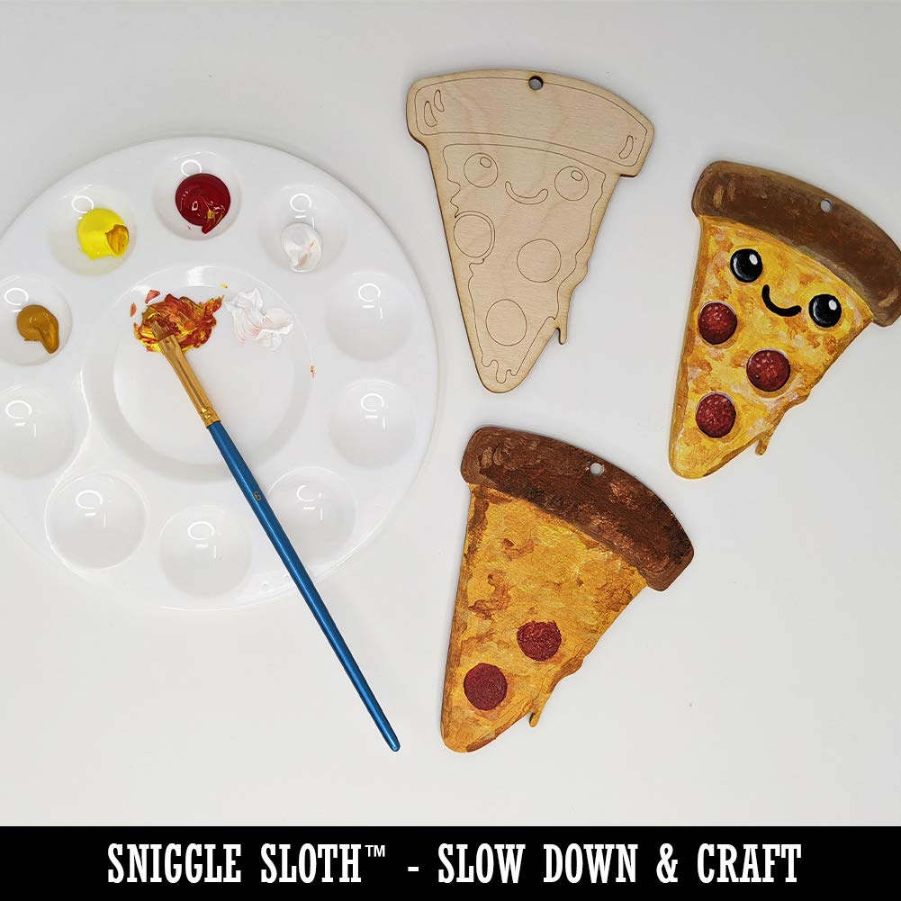 Sniggle Sloth Wood Slice Ornament - Unfinished DIY Christmas Tree Craft with Pre-Drilled Holes - Perfect for Holiday Decorations & Handmade Gift Making