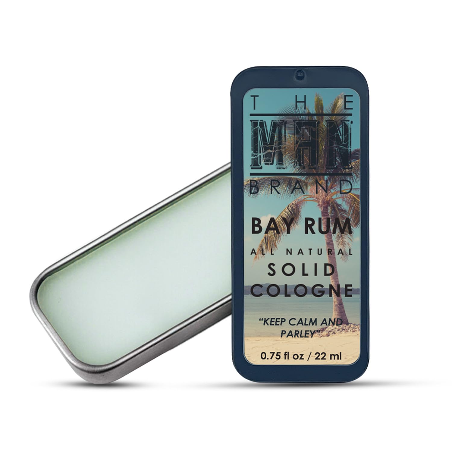 Bay Rum Solid Cologne for Men - Natural, Travel Size (3/4 oz) | Long-Lasting Fragrance Wax | Classic Bay Rum Scent | Perfect for Travel, Gym & Everyday Use