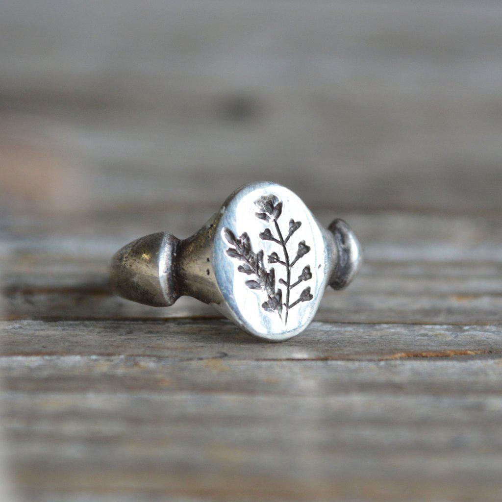Elegant Silver Shepherd's Purse Botanical Ring - Dainty Floral Jewelry for Women - Perfect for Weddings, Date Nights & Nature-Inspired Fashion