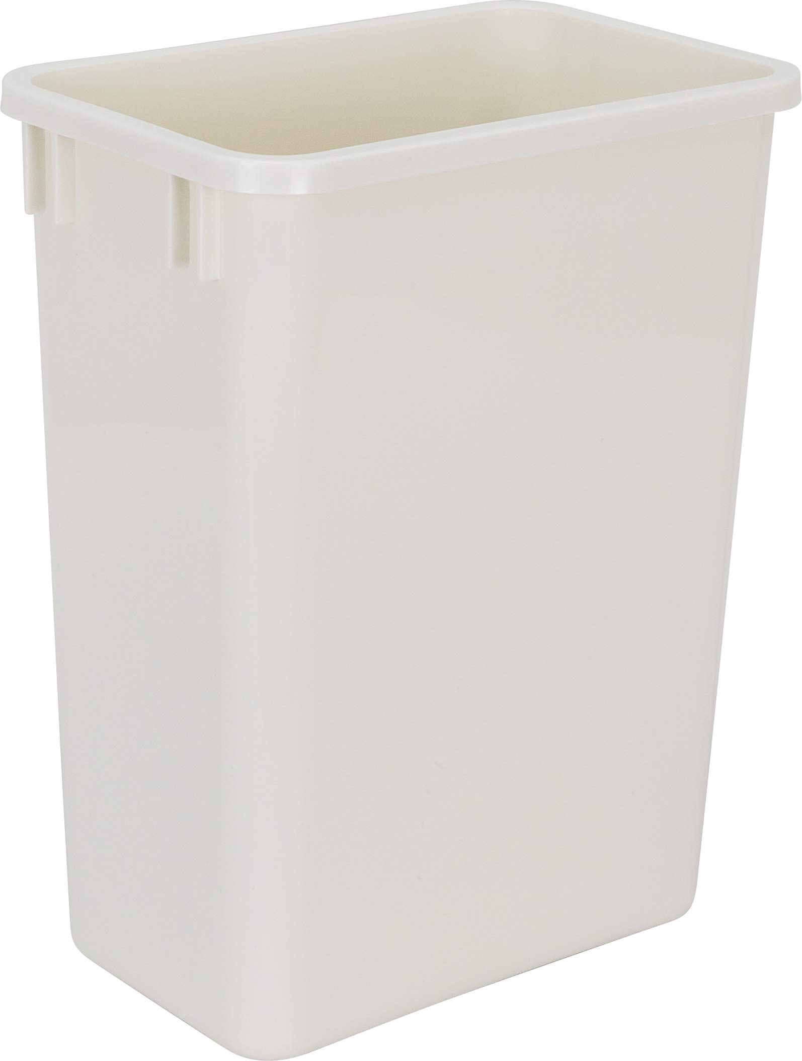 35-Quart White Plastic Trash Can - Large Kitchen & Office Garbage Bin for Home, Commercial Use - Compatible with Pull-Outs & Frames - Durable Waste Disposal Tub (8.75-Gallon, Pack of 1) - Perfect for Recycling, Food Waste & Daily Trash Collection
