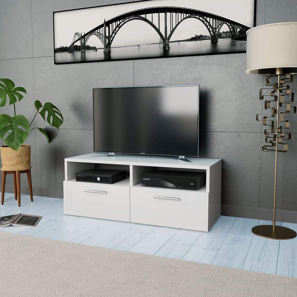Modern Minimalist TV Stand with Storage, 37.4