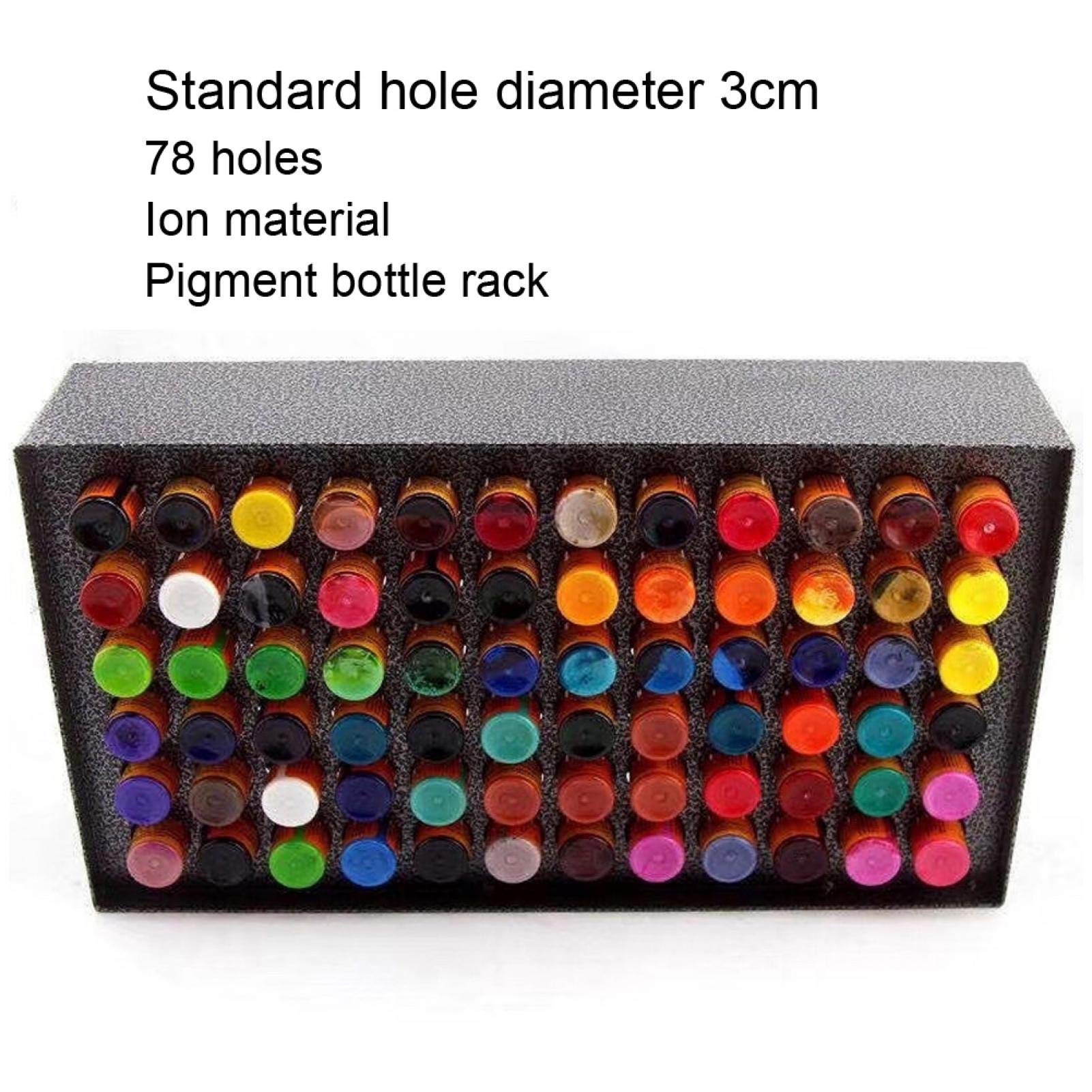 78-Hole Pigment Bottle Holder - Wall Mounted Body Art Ink Rack Organizer for Tattoo & Airbrush Artists - Durable Iron Ink Display Stand for Studio & Salon Organization