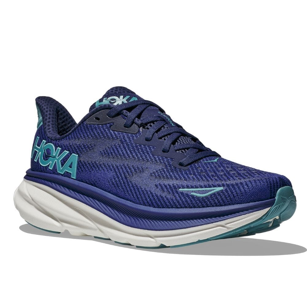 Hoka Women's Clifton 9 Wide Running Shoes - Lightweight Cushioned Sneakers for Road Running, Jogging & Walking - Comfortable Athletic Shoes for Women with Arch Support