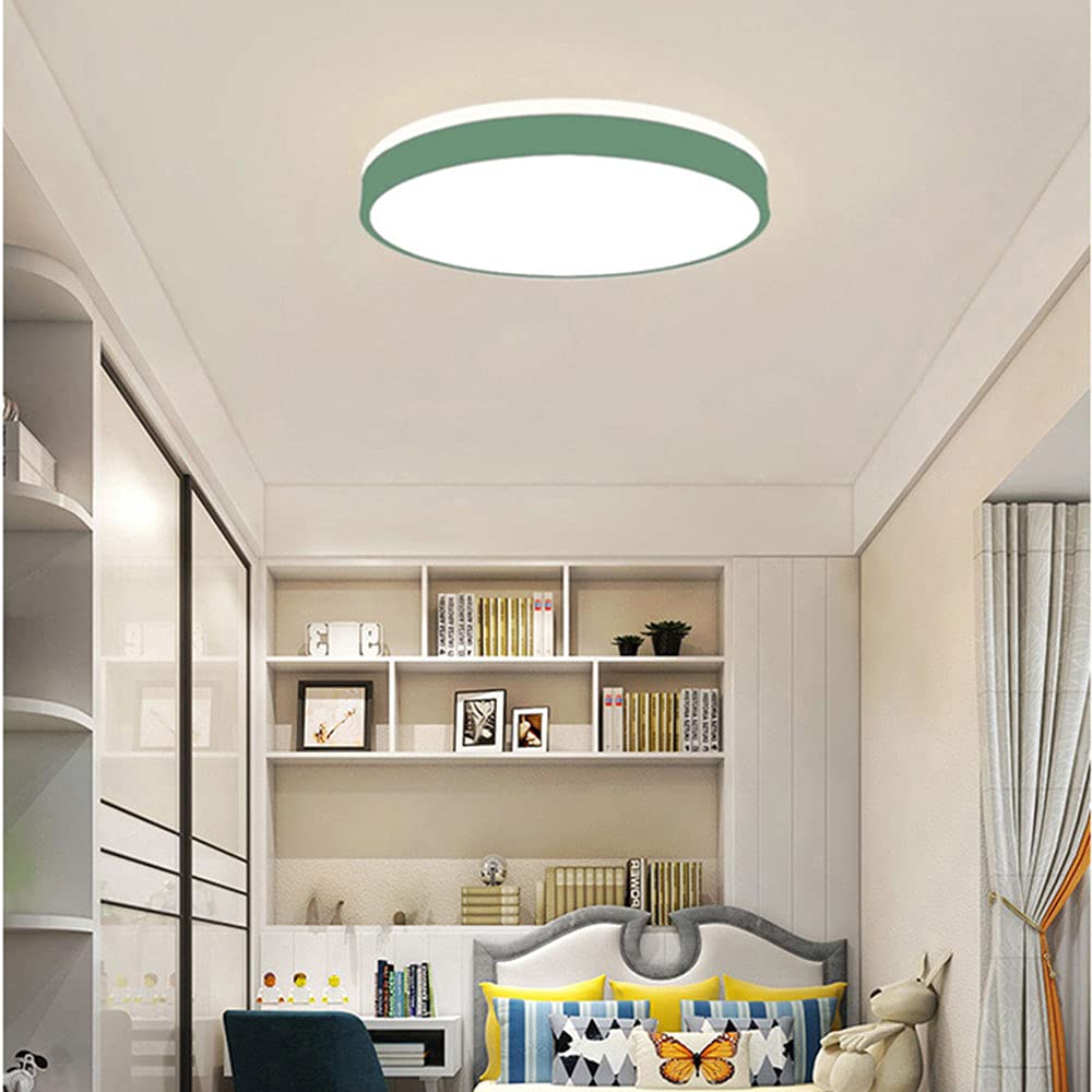 Energy Efficient LED Ceiling Light Fixture - 3 Color Temperature, Ultra-Thin Flush Mount, Side Emitting Design for Living Room, Bedroom & Office - Modern Minimalist Round Lighting Solution by SHUANGZ