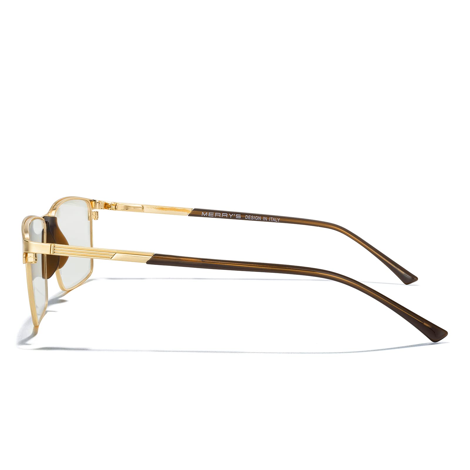 Blue Light Blocking Glasses for Men - Anti Eye Strain Reading Glasses with Metal Frame & Spring Hinge | Computer, Gaming & Office Use