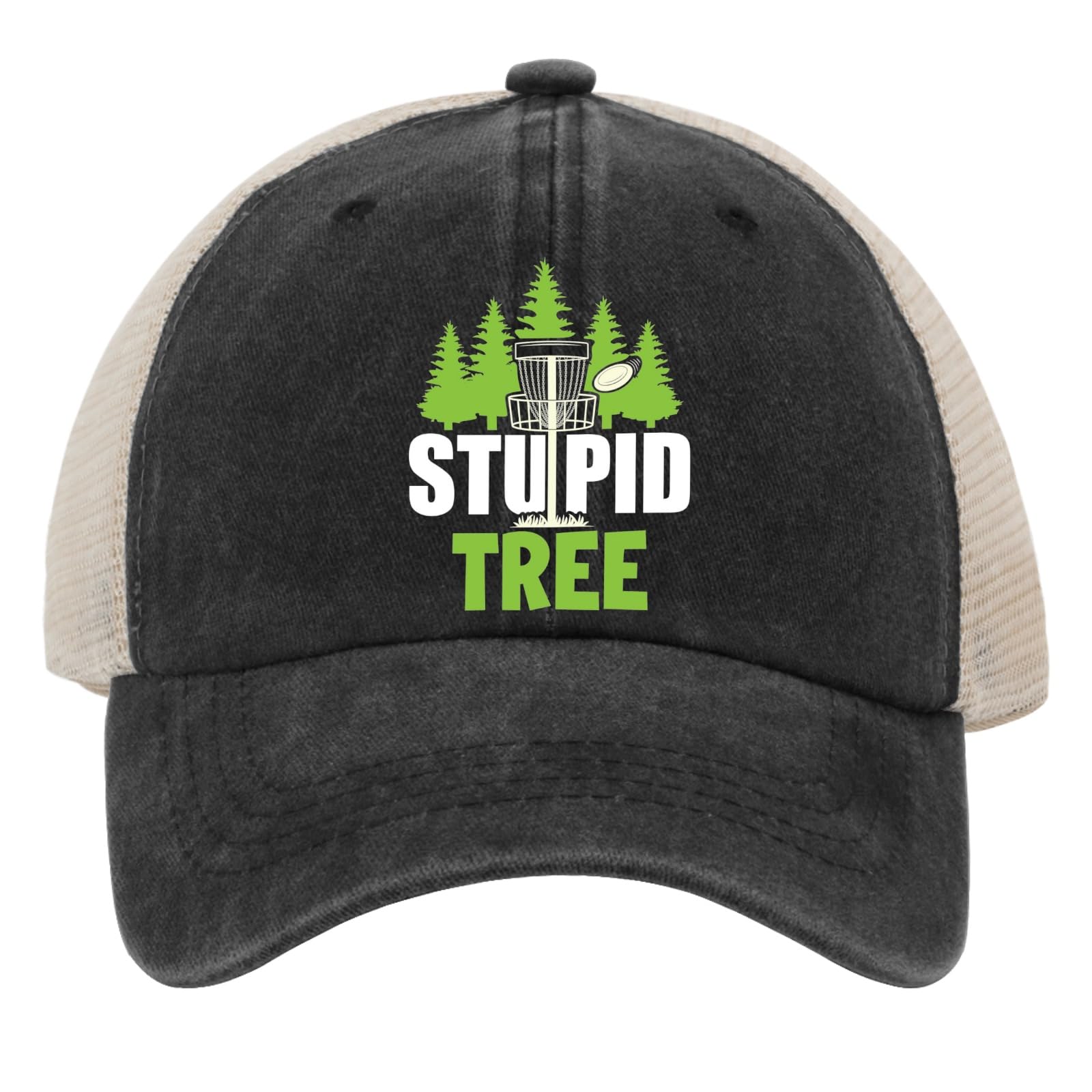 Funny Disc Golf Hats for Women - Vintage Stupid Tree Baseball Caps - Perfect for Outdoor Sports, Casual Wear & Golf Enthusiasts