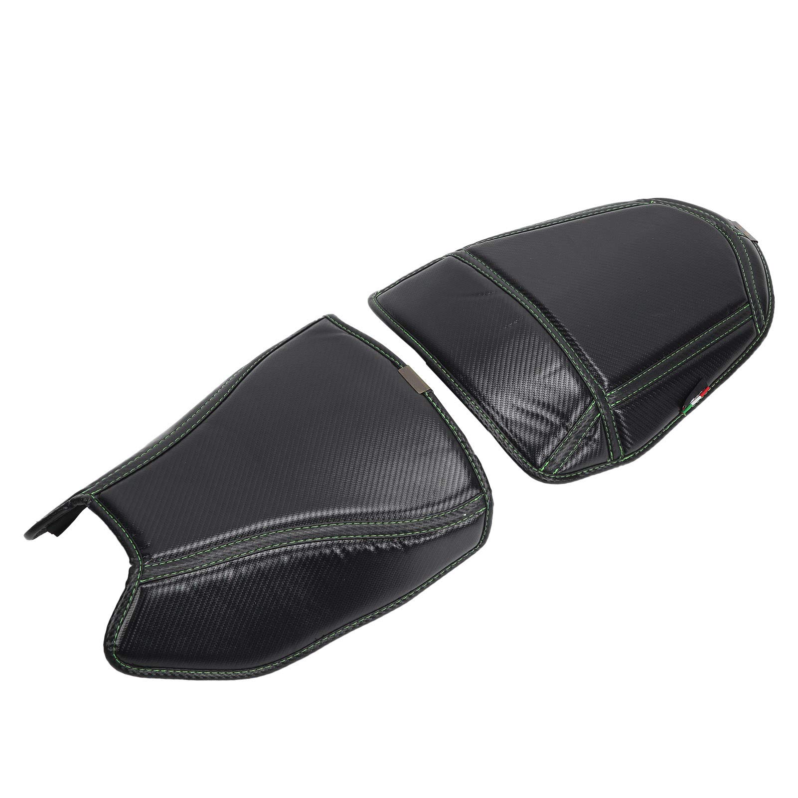 PU Leather Motorcycle Seat Cover 2Pcs - Fit for ER6N/ER6F - Waterproof & Comfortable for Long Rides