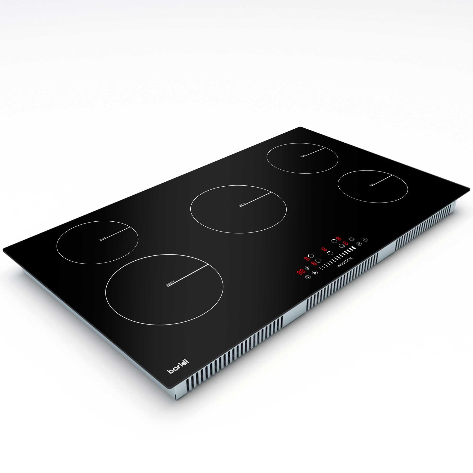 Baridi 90cm Induction Cooktop with 5 Cooking Zones, 9300W Power, Boost Function & 9 Heat Settings - Touch Control for Fast & Precise Cooking - Perfect for Home Kitchens & Professional Chefs