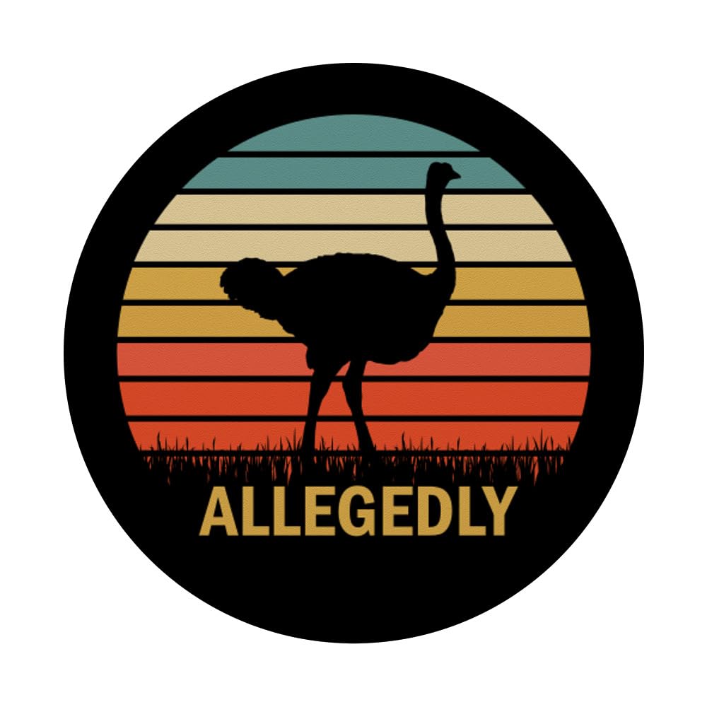 Ostrich Retro Phone Grip - Adhesive PopGrip for Ostrich Lovers, Perfect for Phones, Tablets, and Cameras - Ideal for Travel, Work, and Daily Use