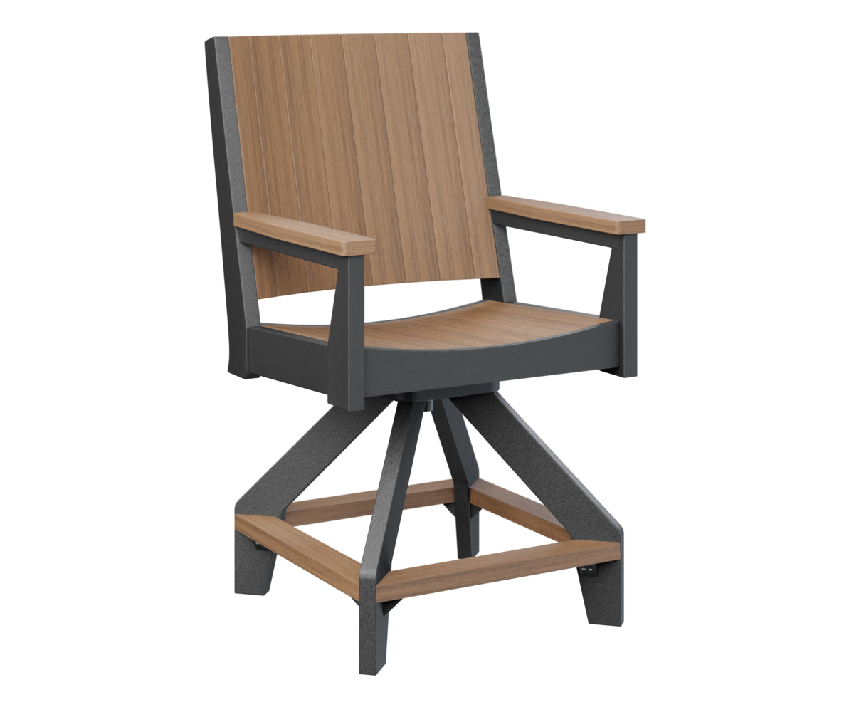 Berlin Gardens Mayhew Swivel Bar Stool - Adjustable Height Counter Chair for Kitchen Island, Breakfast Bar & Home Pub Use