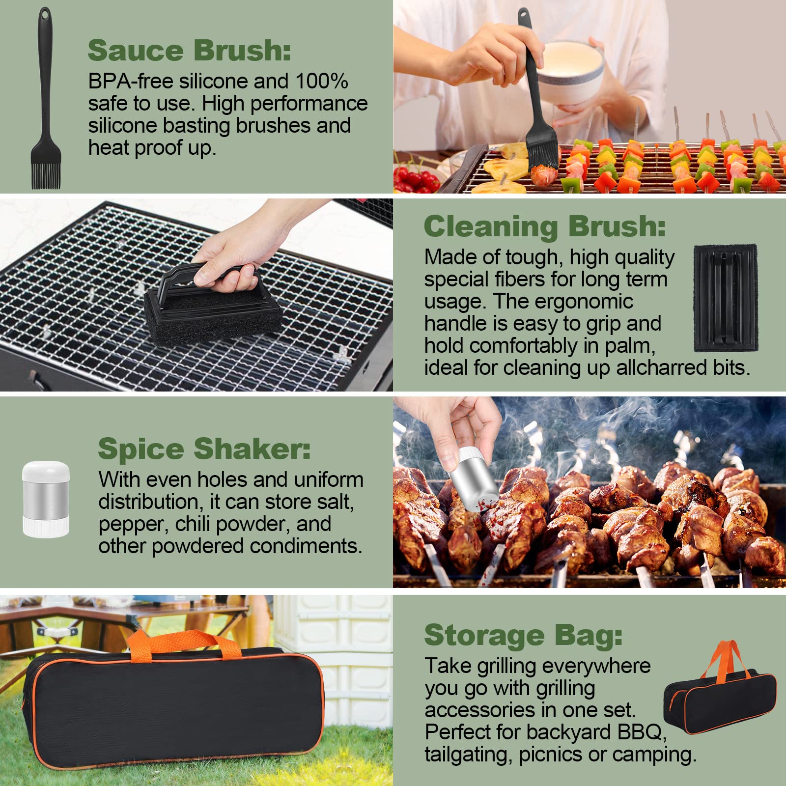 18-Piece Griddle Accessories Kit for Blackstone & Camp Chef Flat Top Grills - Heavy Duty Grill Spatula Set with XL Spatulas, Basting Cover & Scraper - Perfect for Outdoor BBQ, Camping & Backyard Cooking