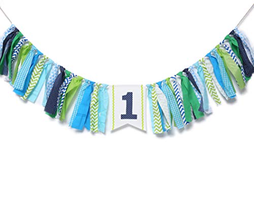 Blue Green Aqua High Chair Banner