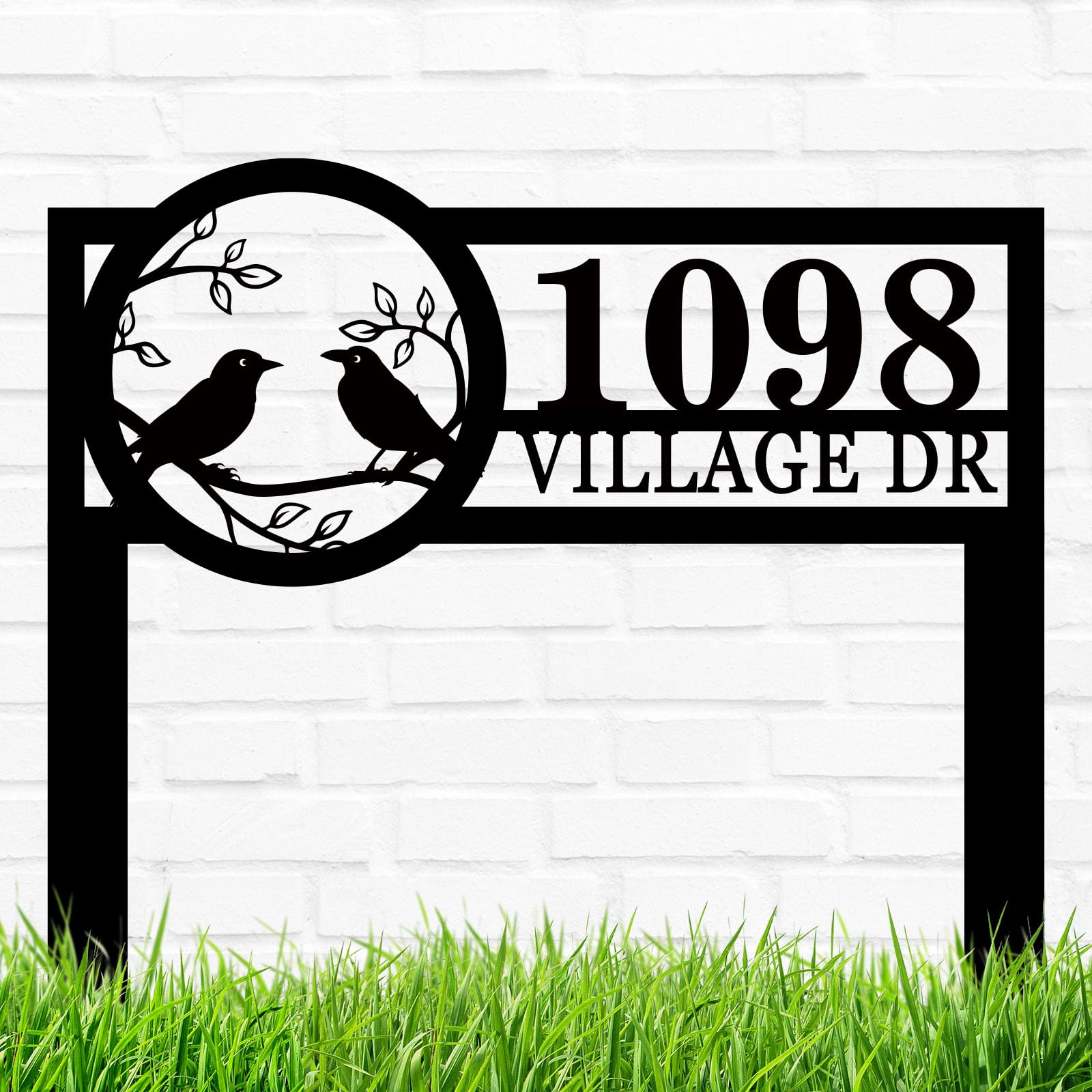 Custom Metal House Number Signs with Stakes - Personalized Yard Address Plaques for Home, Outdoor Address Signs for Mailbox & Front Door - Perfect for Curb Appeal & Package Delivery