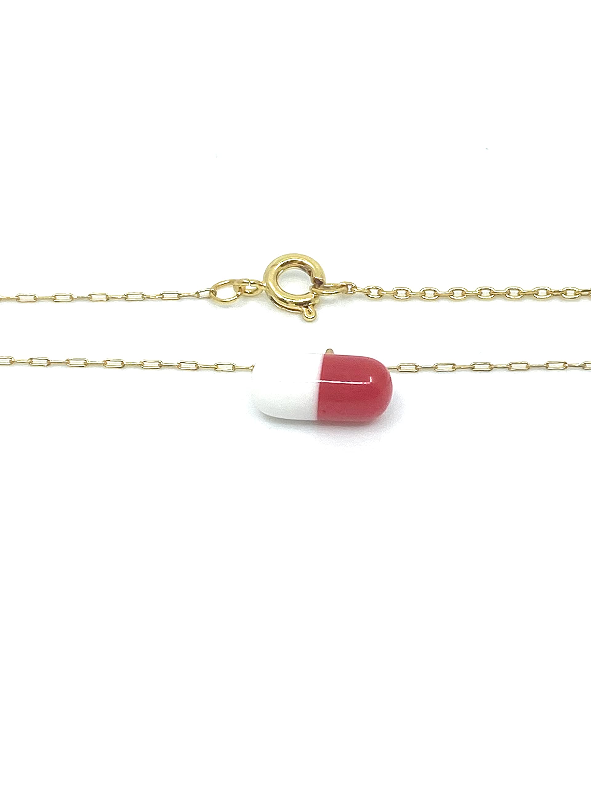 Fashion Chill Pill Pendant Charm Necklace in Gold & Black - Trendy Statement Jewelry for Women, Perfect for Parties, Gifts & Everyday Wear