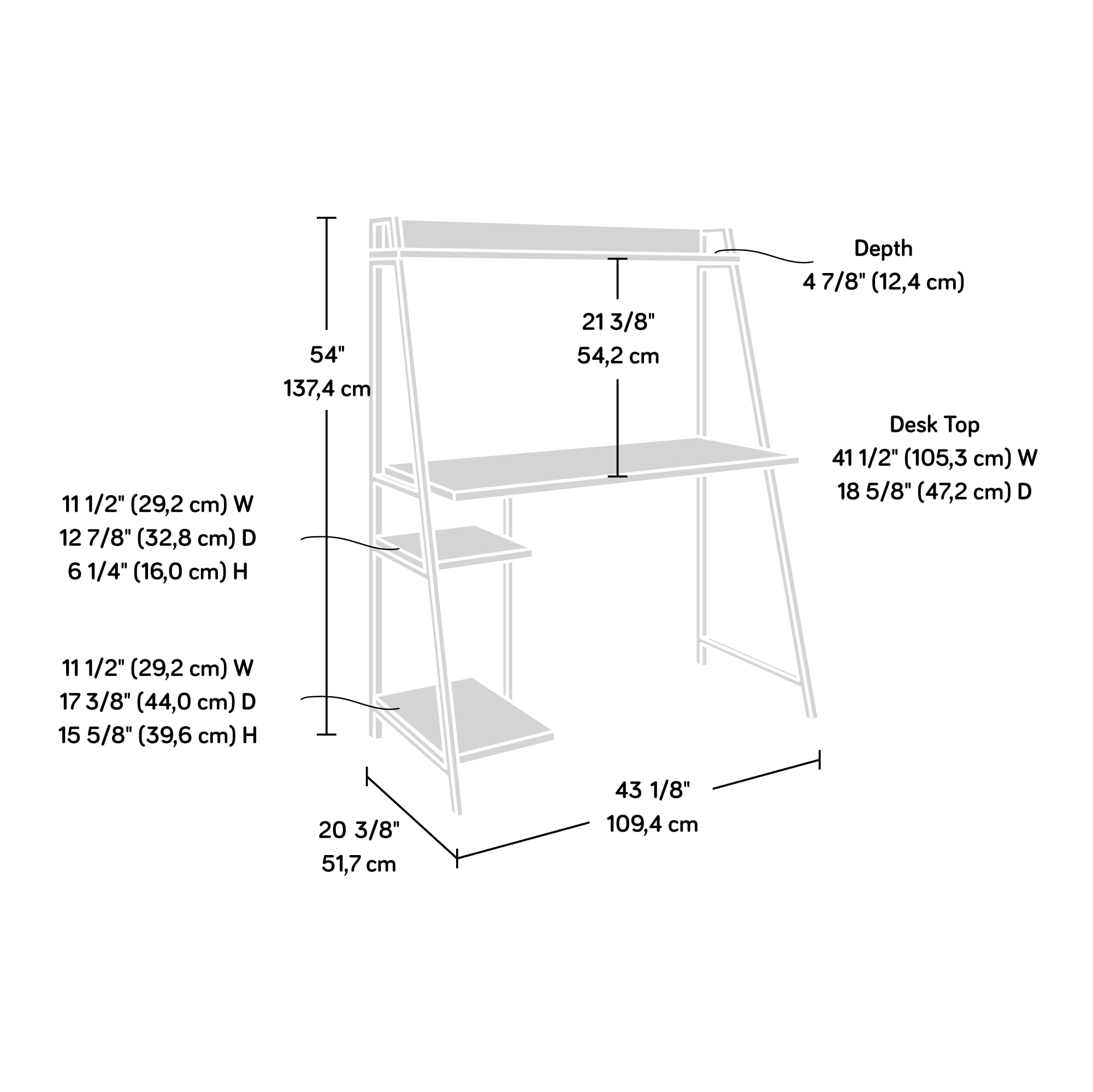 Sauder North Avenue Modern Computer Desk with Hutch for Home Office - Sindoori Mango Finish - Perfect for Small Spaces & Remote Work Setup