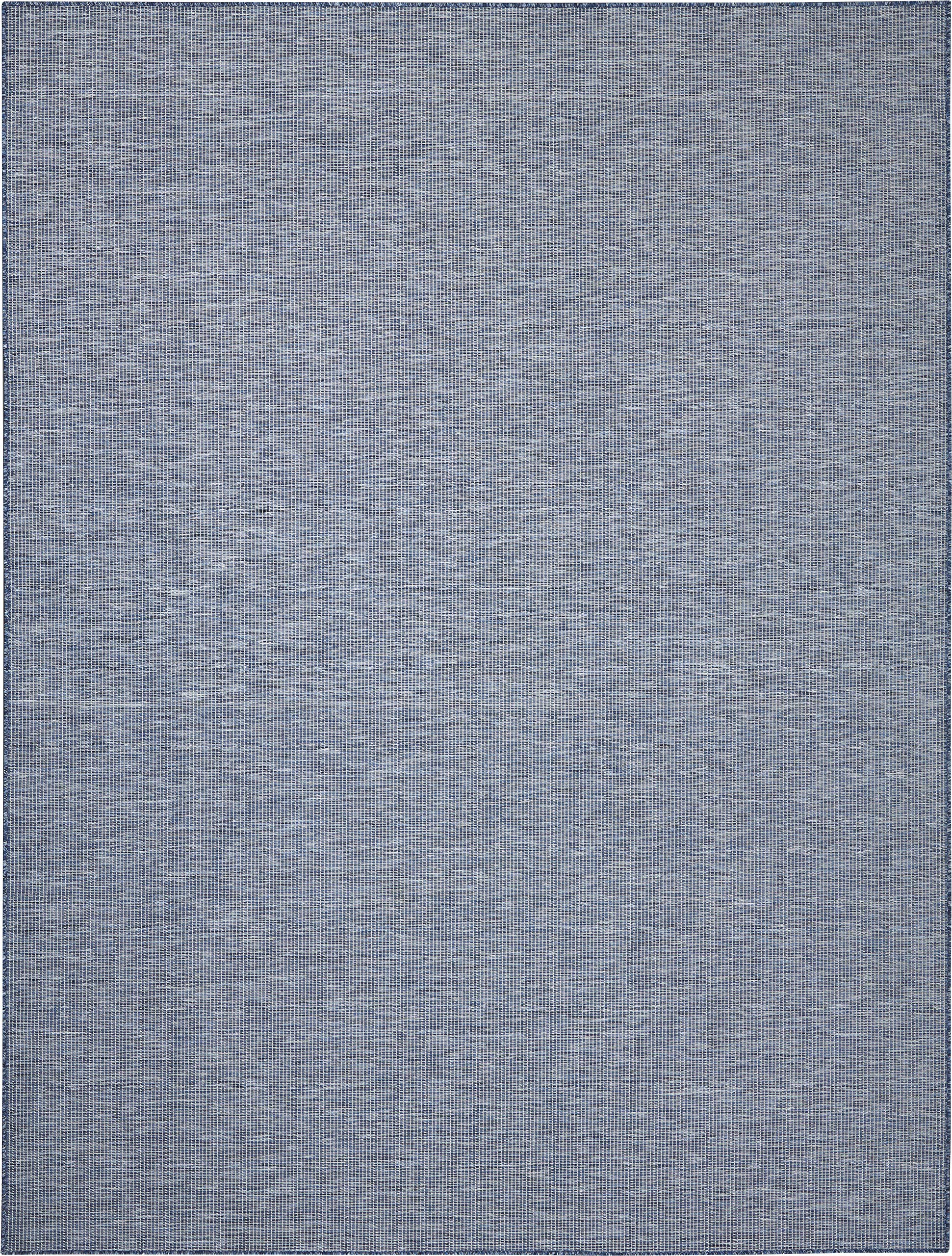 Nourison Positano Indoor-Outdoor Navy Blue 9x12 Area Rug - Easy Clean, Non-Shedding, Stain Resistant - Perfect for Bedroom, Living Room, Dining Room, Backyard, Deck & Patio Use