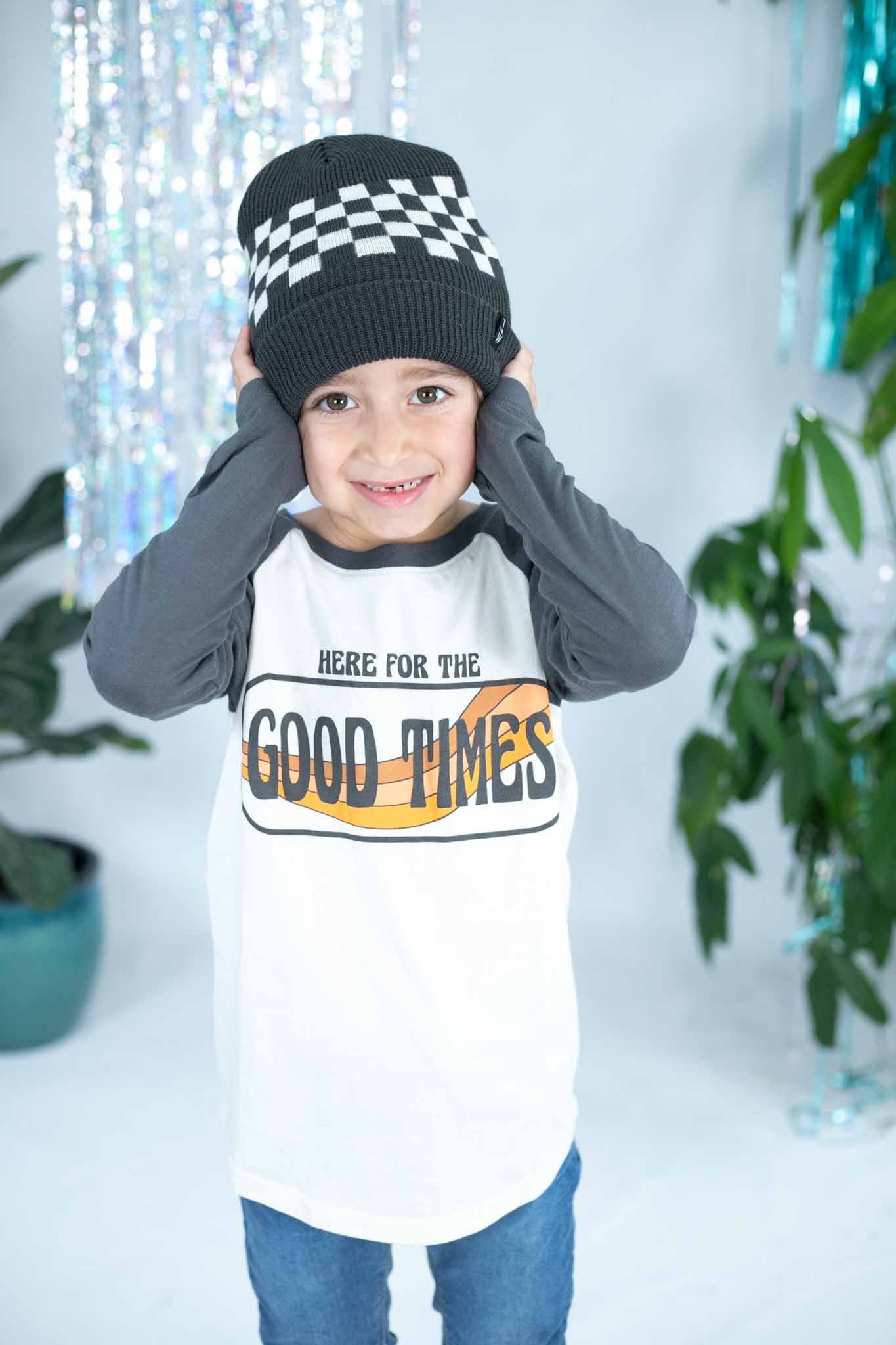 Good Times Raglan Shirt for Boys - Comfortable & Stylish Baseball Tee - Perfect for School, Playdates & Casual Outings
