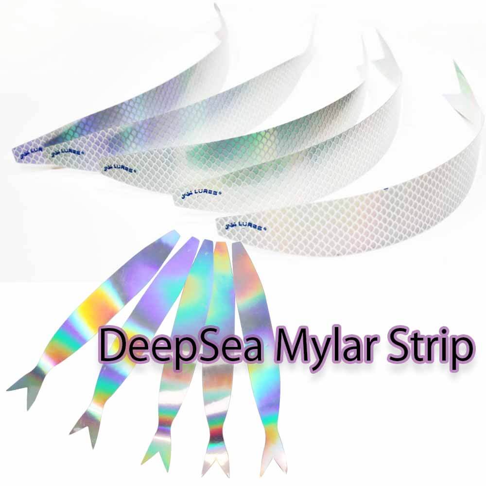 Premium Jaw Lures Deep Sea Fishing Mylar Strips - Glow in the Dark Saltwater Lures for Tuna, Marlin & Swordfish - Ideal for Night Fishing & Deep Sea Angling