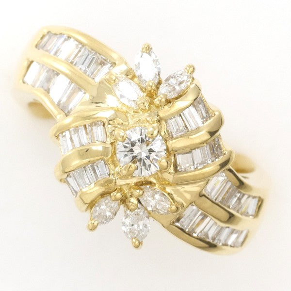 18K Yellow Gold Diamond Ring for Women - Elegant Solitaire Engagement & Wedding Band - Perfect for Proposals, Anniversaries, and Special Occasions