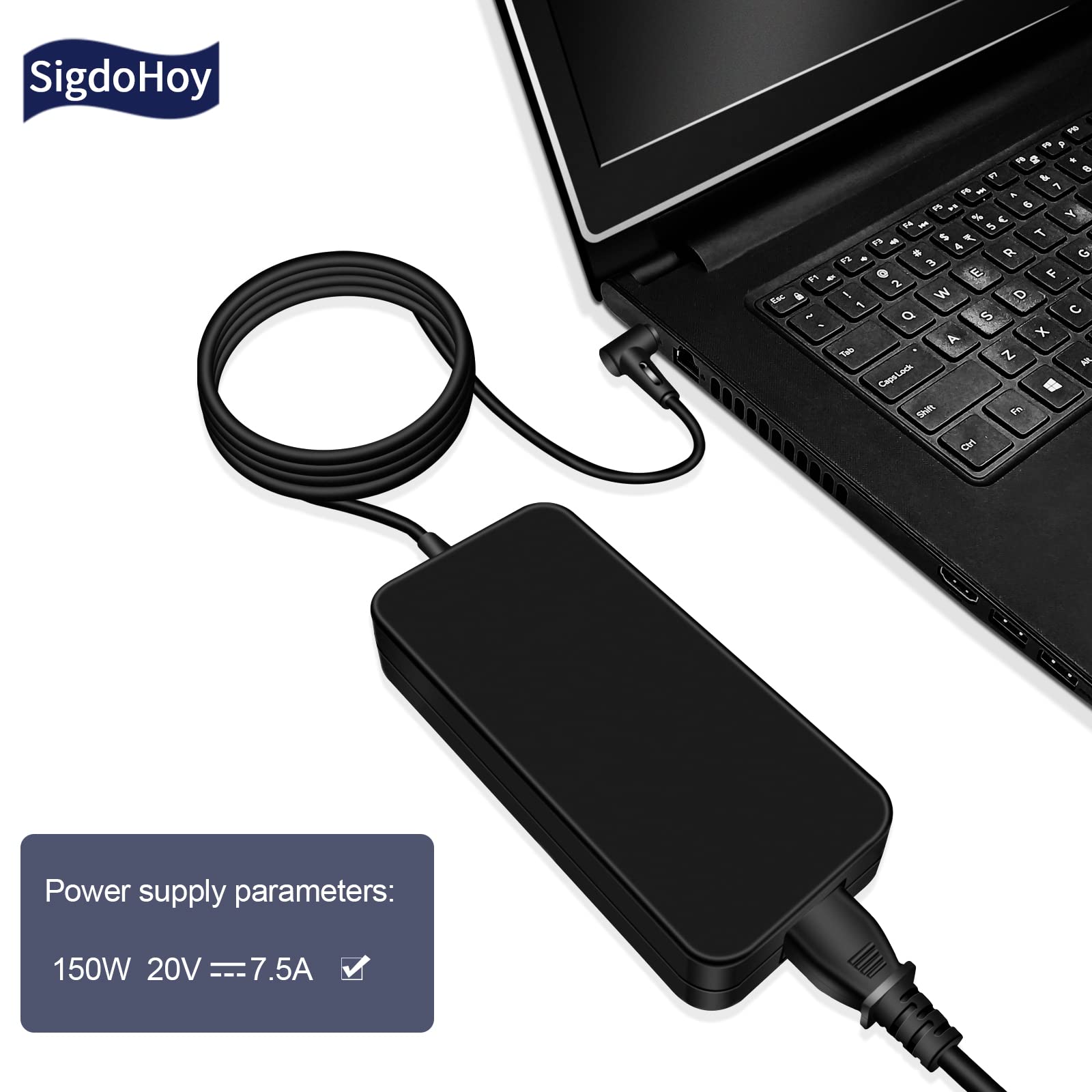 150W 20V ASUS TUF Gaming & ROG Strix Laptop Charger - Compatible with A15-FA506, A17-FA706, F15, F17, FX505GT, FX705GT, G531GT, GL531GT, G512LI - ADP-150CH B A18-150P1A AC Power Adapter - Perfect for Gaming, Work & Travel Charging