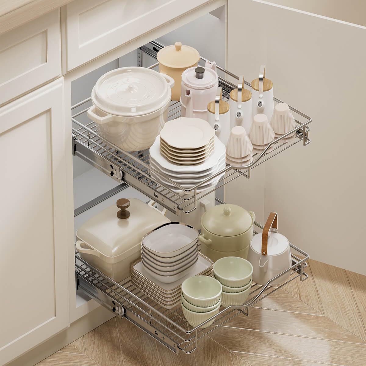 DINDON 2-Tier Pull Out Cabinet Organizer - 20