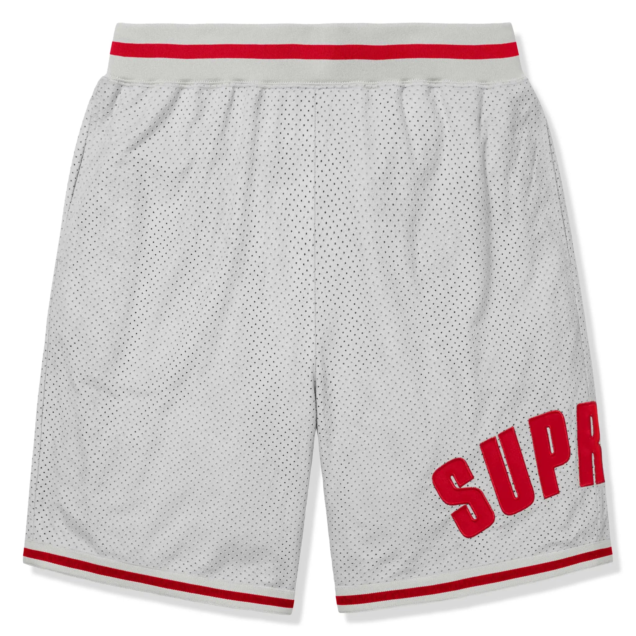 Supreme Ultrasuede Mesh Grey Baseball Shorts for Men - Comfortable & Stylish Casual Wear for Sports, Gym, and Everyday Outfits