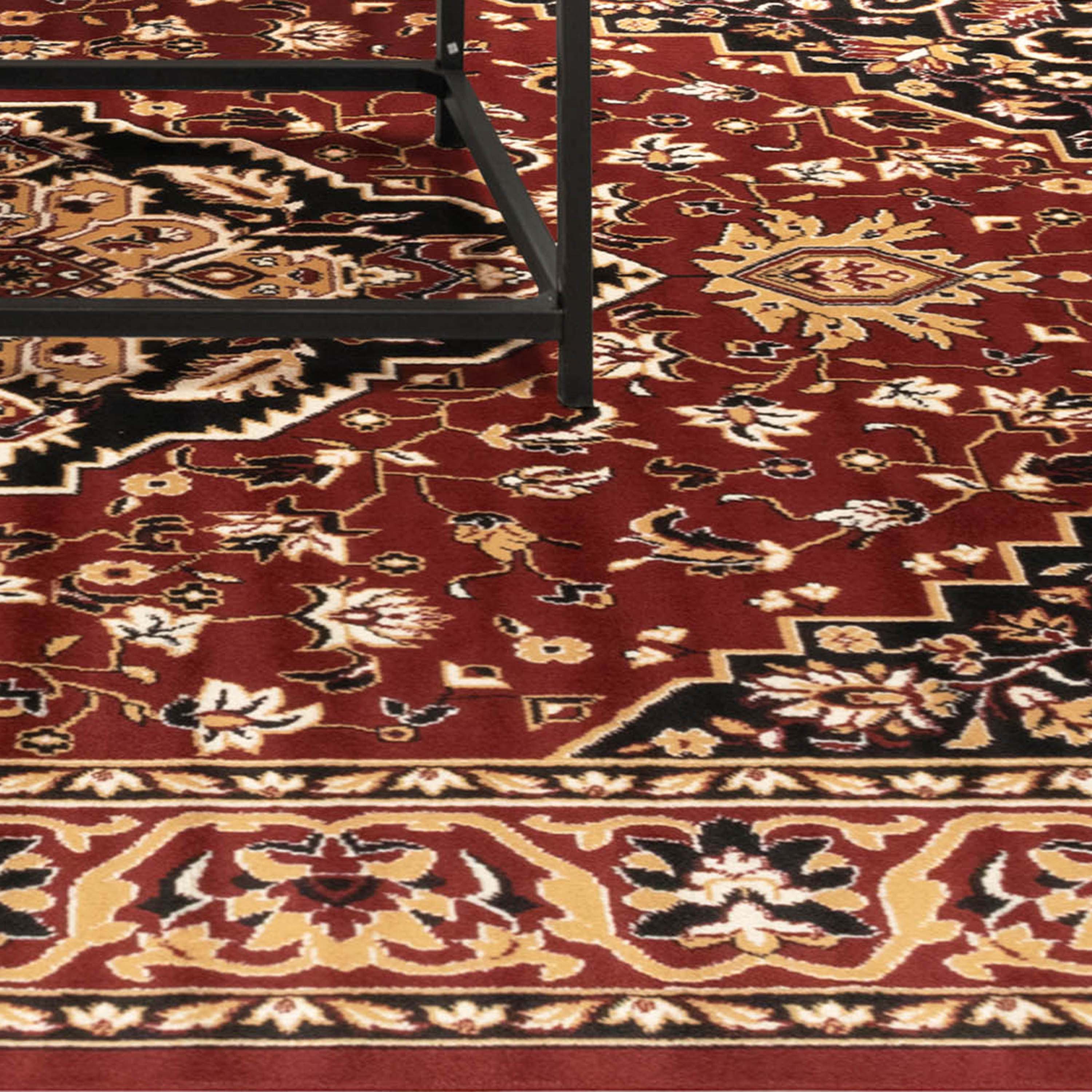 Glendale Traditional Floral Medallion Indoor Area Rug - Non-Slip Living Room Carpet, Bedroom Runner, Hallway Decor | Soft & Durable Home Floor Mat for Cozy Interior Design